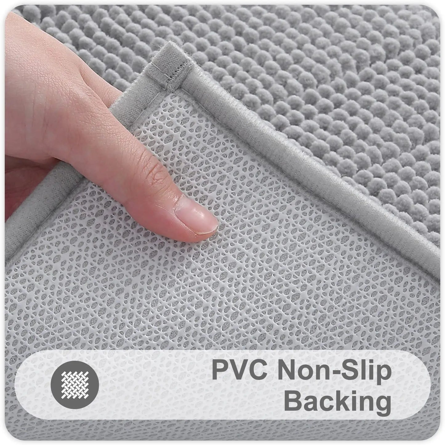 Olanly Chenille Soft Absorbent Bath Mat