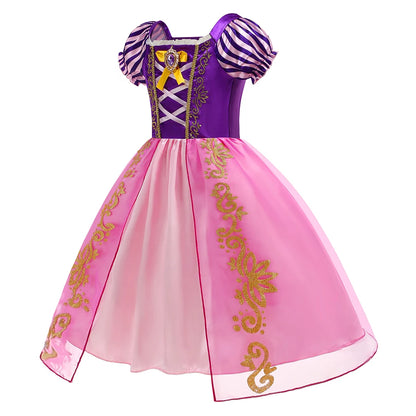 Rapunzel Tangled Princess Costume Dress For Girls