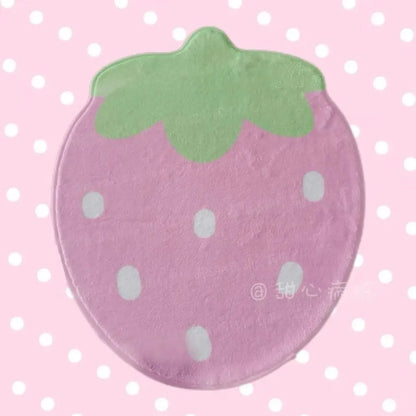 VIKAMA Fluffy Strawberry Shaggy Area Rug