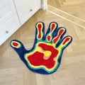 Palm Shape Tufted Fluffy Handmade Area Rug
