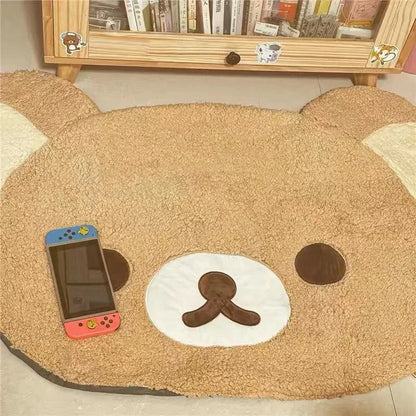VIKAMA Cartoon Lazy Bear Carpet Soft Plush Anti Slip Floor Mat, Suitable For Bedroom, Office Decoration, Home Decoration Carpet