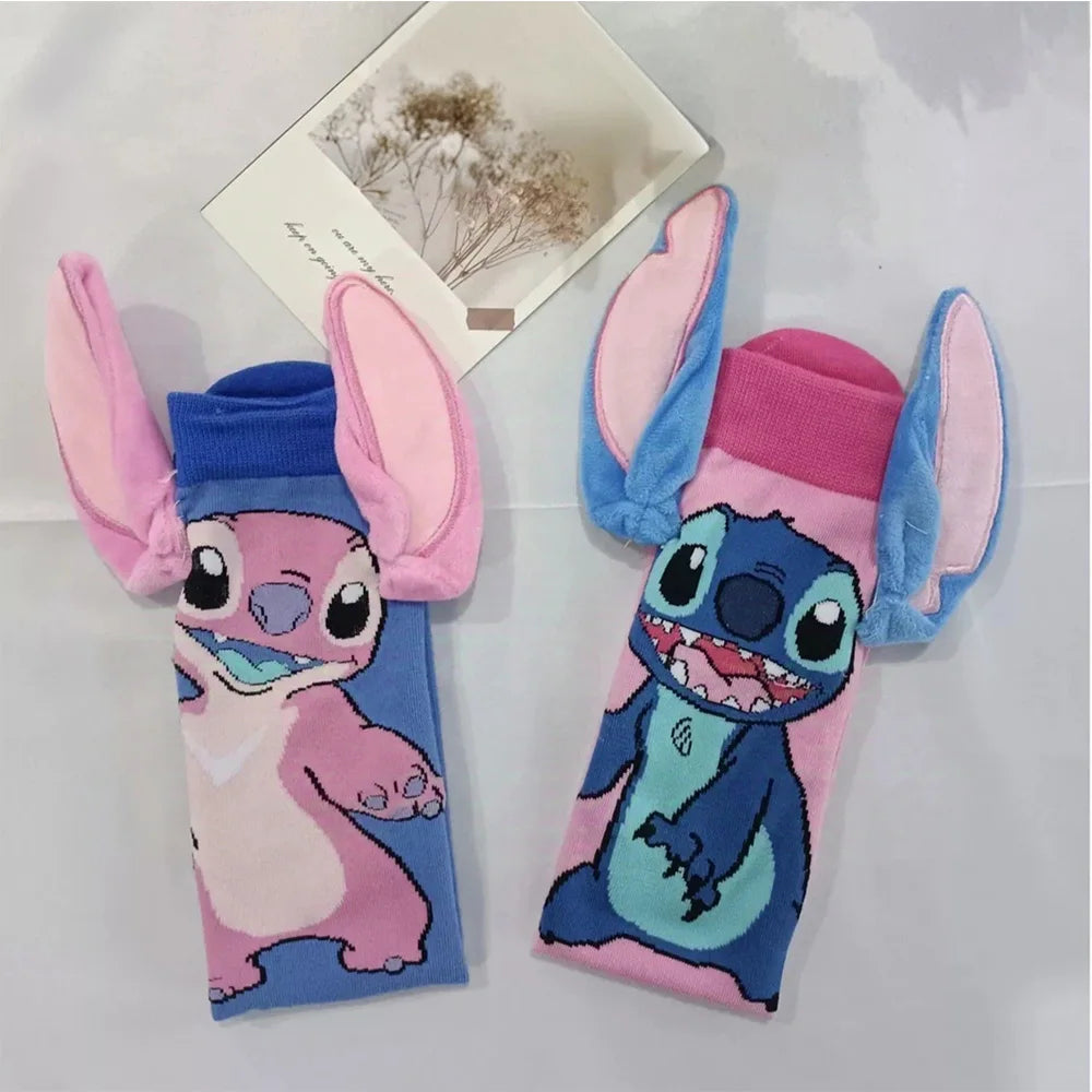 Disney Stitch Funny Cartoon Cotton Socks For Men Women
