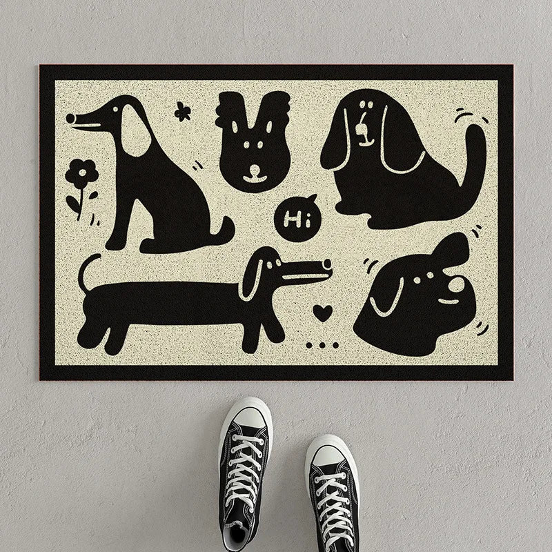 Cuttable cartoon non-slip door mat
