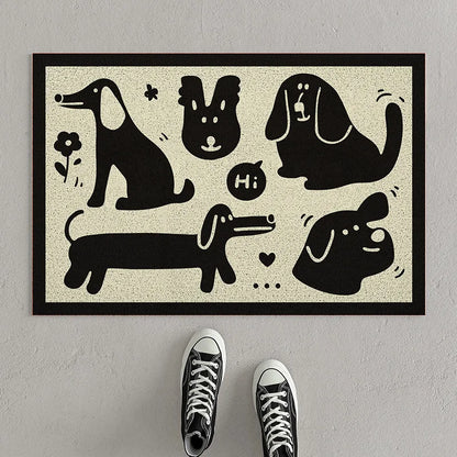 Cuttable cartoon non-slip door mat