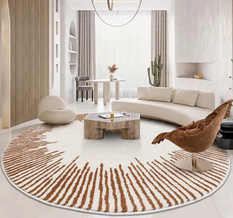 Fluffy Soft Light Luxury Round Plush Area Rug