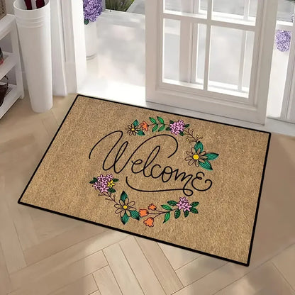 Crystal Velvet Door Mat Non-Slip Absorbent Machine Washable Bathroom Balcony Floor Mat