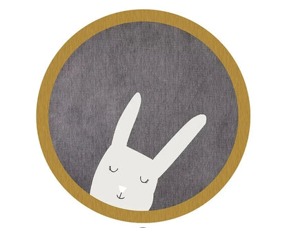 Cartoon Cute Round Non-Slip Area Rug