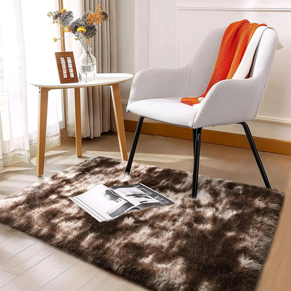 VIKAMA Silk Wool Soft Rug Bedroom Living Room Baby Room Washable Floor Mat Home Decor