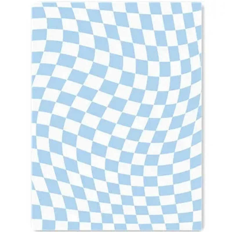 Purple Chessboard Plaid Area Rug