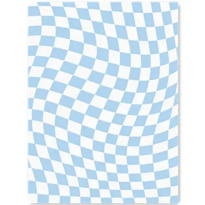 Purple Chessboard Plaid Area Rug