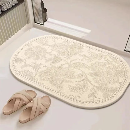 French diatom mud suction quick drying toilet floor mat toilet mat