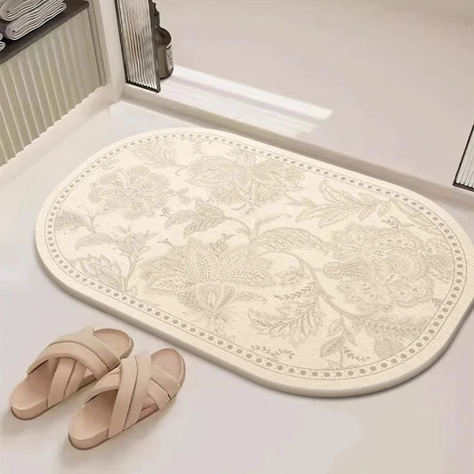 French diatom mud suction quick drying toilet floor mat toilet mat