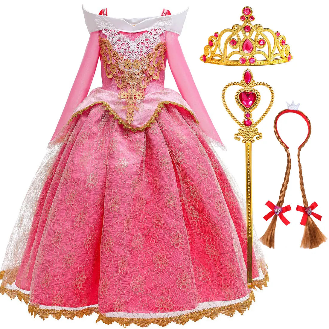 Disney Aurora Sleeping Beauty Princess Dress For Girls