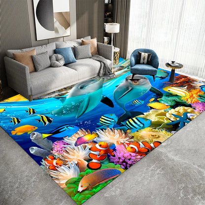 3D Ocean Animal Area Rug