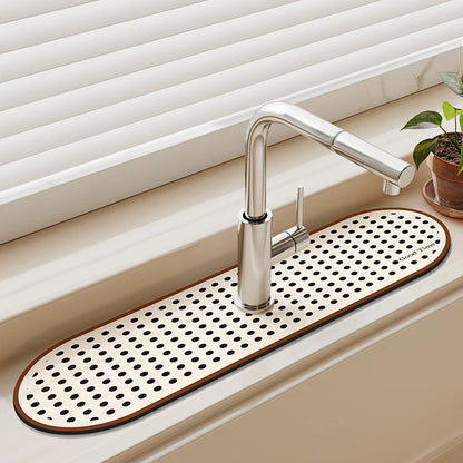 Diatom absorbent non-slip sink faucet mat