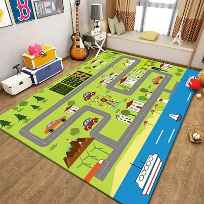 Cartoon Game Kids Area Rug