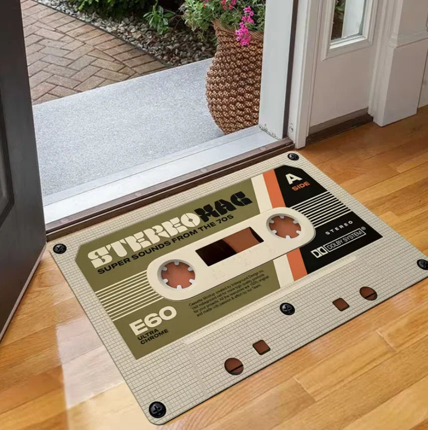 Cartoon Record Non-Slip Floor Mat