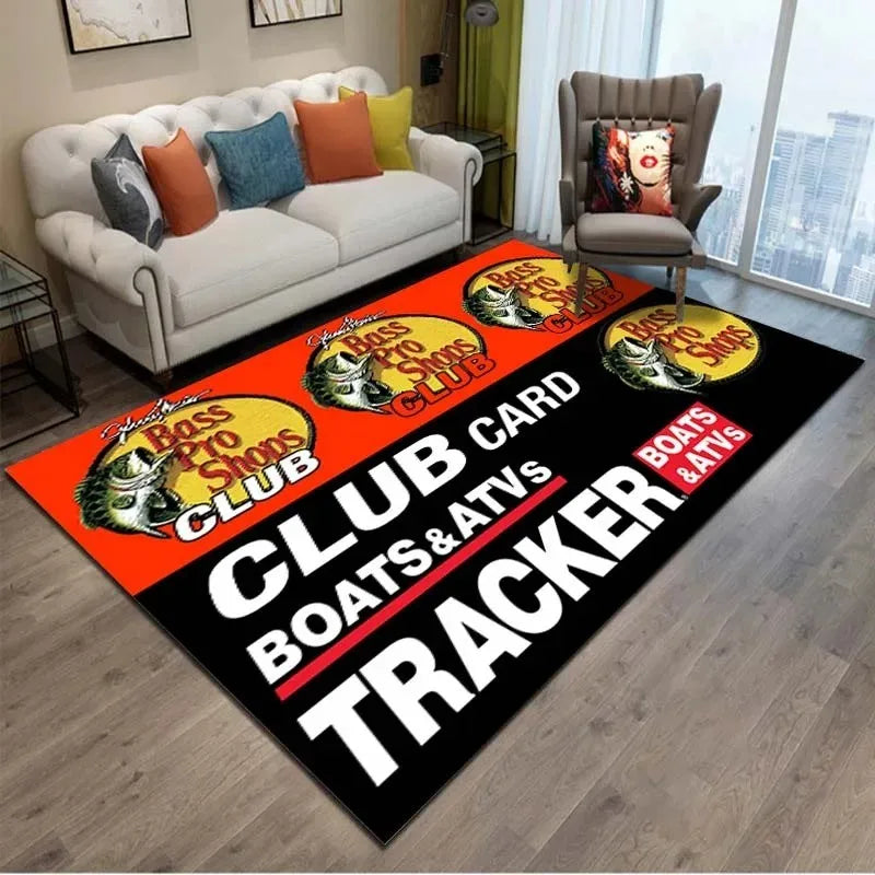 Fishing Pattern Non-Slip Soft Area Rug