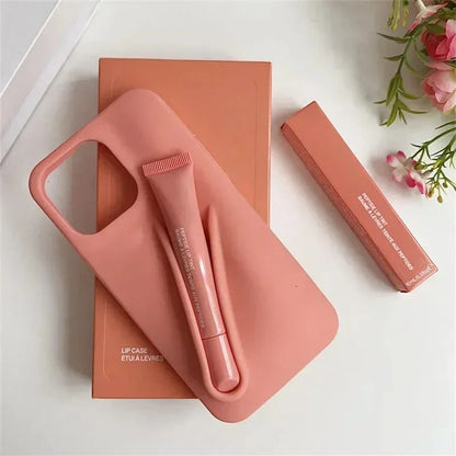 Rhode Lip Gloss Gift Set iPhone Case – Silicone Cover with Lipstick & Box