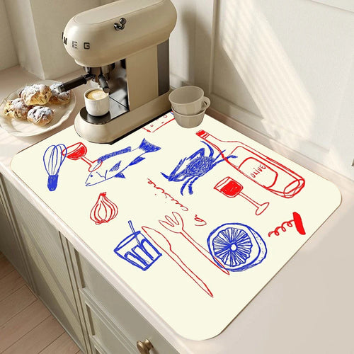 Large Super Absorbent Kitchen Drying Mat