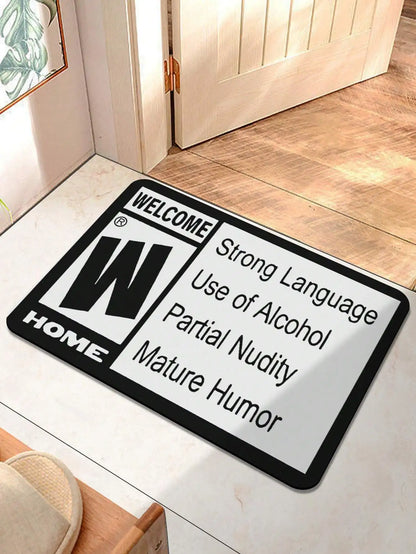 VIKAMA Welcome Crystal Velvet Washable Doormat
