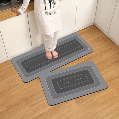 Kitchen Floor Mat Waterproof Non-Slip Dirt-Resistant Diatomite Door Rug Household Carpet Home Decor