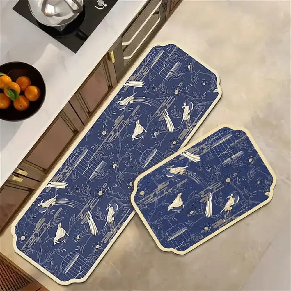 VIKAMA Anti-Slip Kitchen & Entrance Floor Mat Set