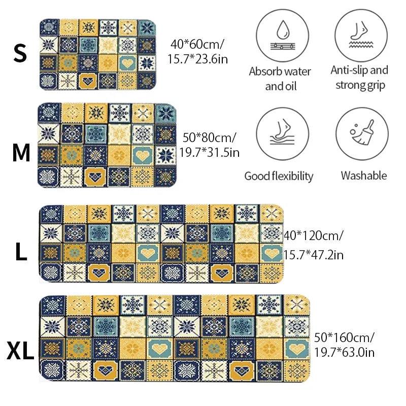 Non-Slip Kitchen Carpet Long Area Rug Living Room Floor Mat Entrance Door Doormat Home Decor Carpet Alfombra Tapis