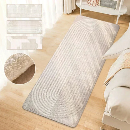 VIKAMA Minimal Line Design Non-Slip Washable Area Rug