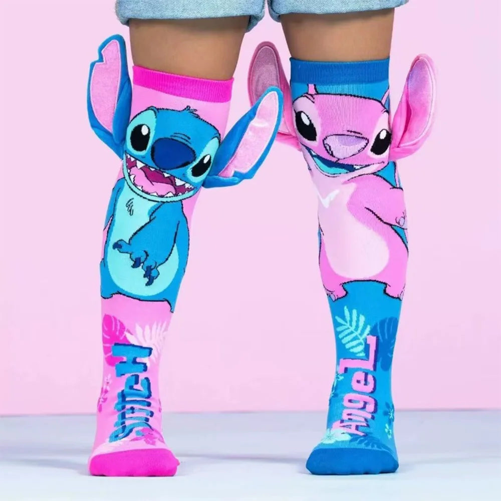 Disney Stitch Funny Cartoon Cotton Socks For Men Women