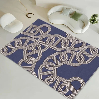 French Minimalist Flannel Large Area Rug