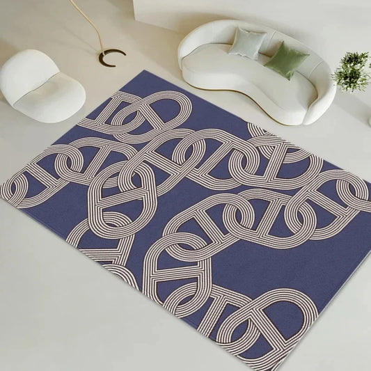 French Minimalist Flannel Large Area Rug