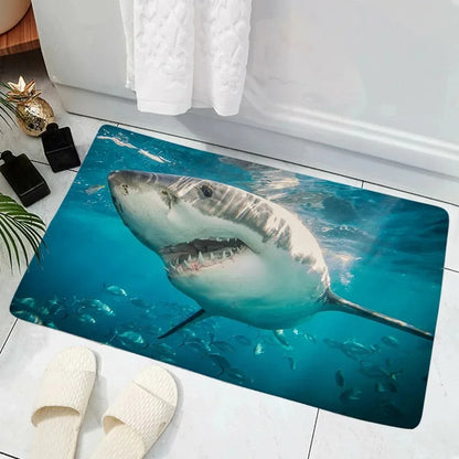 VIKAMA 3D Shark Deep Sea Non-Slip Doormat