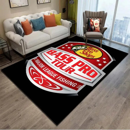 Fishing Pattern Non-Slip Soft Area Rug