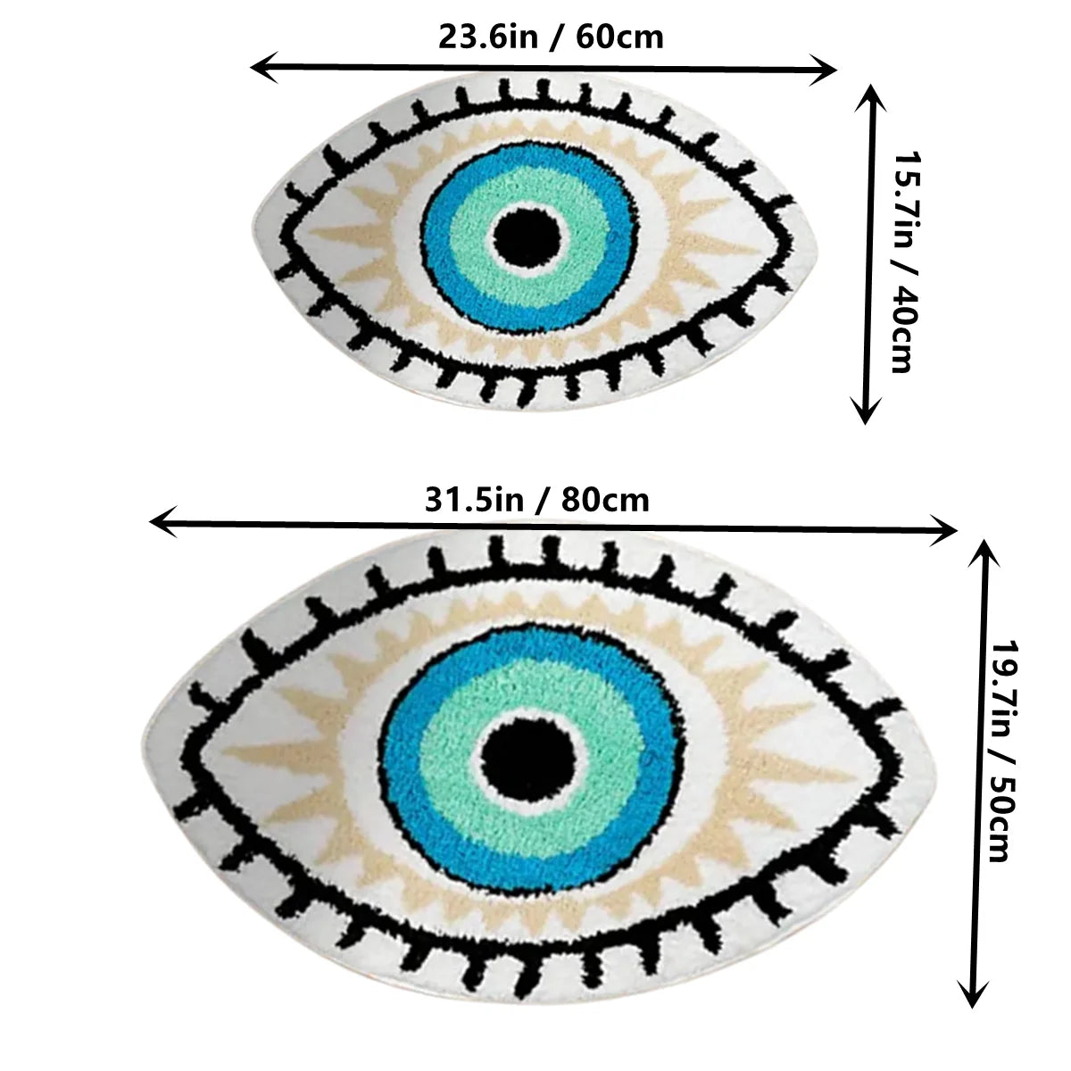 Thickened Eye Pattern Carpet Non-Slip Bathroom Doormat Home Decoration