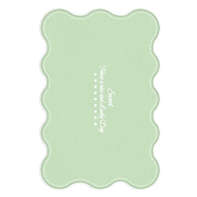 Modern Minimalist Solid Color Irregular Plush Washable Area Rug