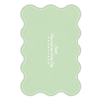 Modern Minimalist Solid Color Irregular Plush Washable Area Rug