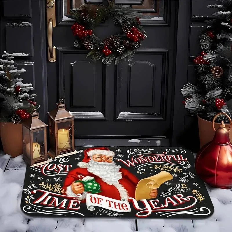 VIKAMA Merry Christmas Santa Claus Doormat