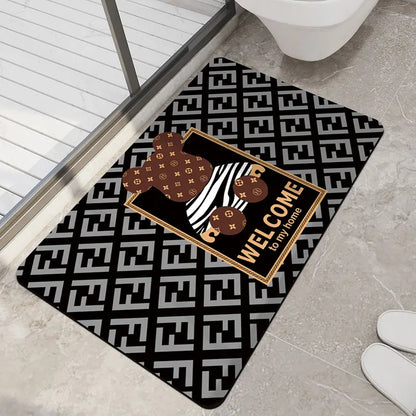 Luxury non-slip absorbent toilet mat