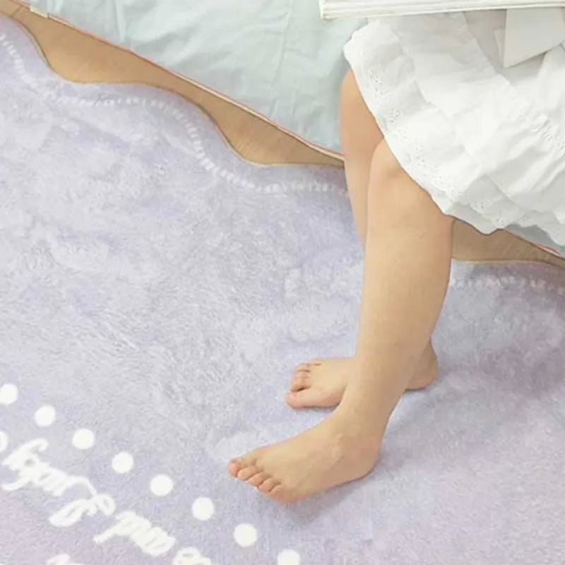 Modern Minimalist Solid Color Irregular Plush Washable Area Rug