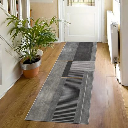 VIKAMA Minimalist Geometric Easy-Care Area Rug