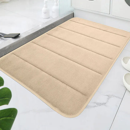 Bathroom Coral Velvet Mat Soft Comfortable Quick-Dry Absorbent Non-Slip Toilet Rug Machine Washable Home Decor