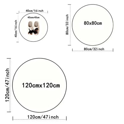 VIKAMA Retro Vinyl Record Non-Slip Rug