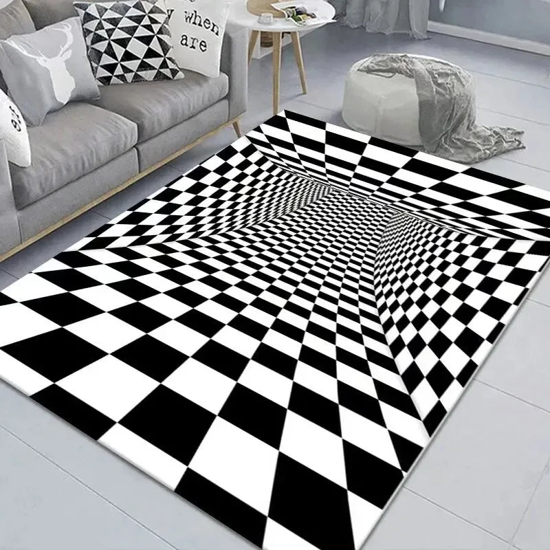 VIKAMA 3D Vortex Illusion Non-Slip Area Rug