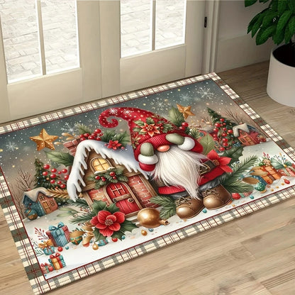 Cartoon Santa Christmas Door Mat