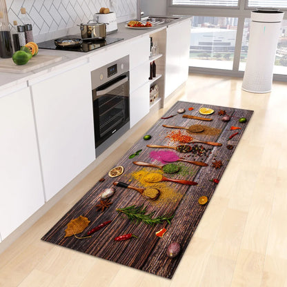VIKAMA Scandinavian Waterproof Rug Antibacterial Stain-Resistant Machine Washable Kitchen Carpet Modern Home Decor