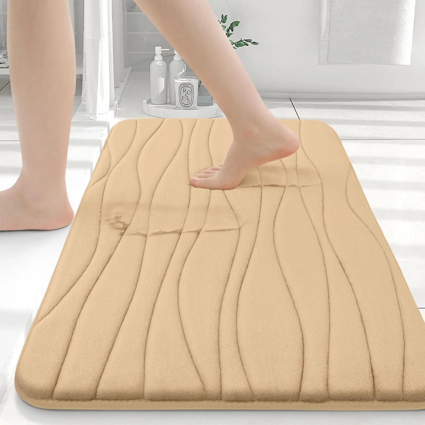 Olanly Memory Foam Absorbent Non-Slip Bath Mat