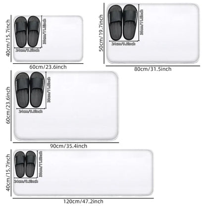 1pc cartoon chef case flannel kitchen floor mat, entrance door mat, bedroom absorbent door mat, living room floor mat, hand wash