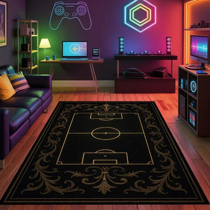Soccer Stadium Sports Area Rug