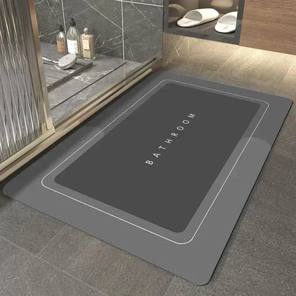 VIKAMA Splash & Seek Floor Mat Diatomaceous Earth Bath Rug Non-Slip Shower Mat for Quick Dry Safety